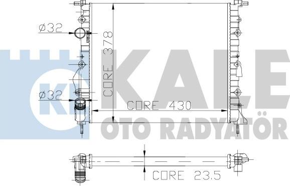 KALE OTO RADYATÖR 109400 - Radiator, mühərrikin soyudulması furqanavto.az