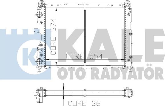 KALE OTO RADYATÖR 101898 - Radiator, mühərrikin soyudulması furqanavto.az