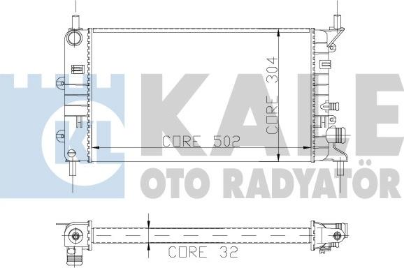 KALE OTO RADYATÖR 103200 - Radiator, mühərrikin soyudulması furqanavto.az