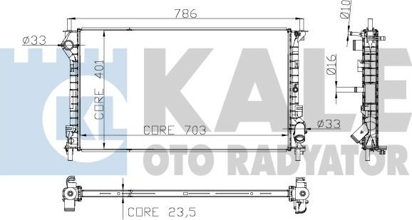 KALE OTO RADYATÖR 180800 - Radiator, mühərrikin soyudulması furqanavto.az