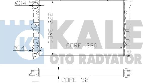 KALE OTO RADYATÖR 139400 - Radiator, mühərrikin soyudulması furqanavto.az