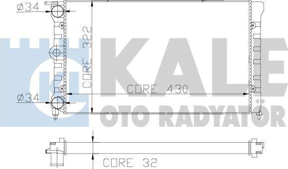 KALE OTO RADYATÖR 139500 - Radiator, mühərrikin soyudulması furqanavto.az