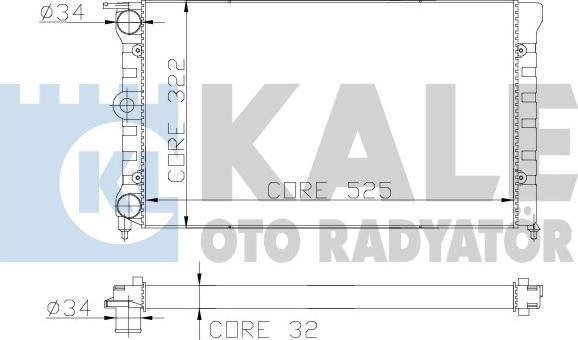 KALE OTO RADYATÖR 139200 - Radiator, mühərrikin soyudulması furqanavto.az