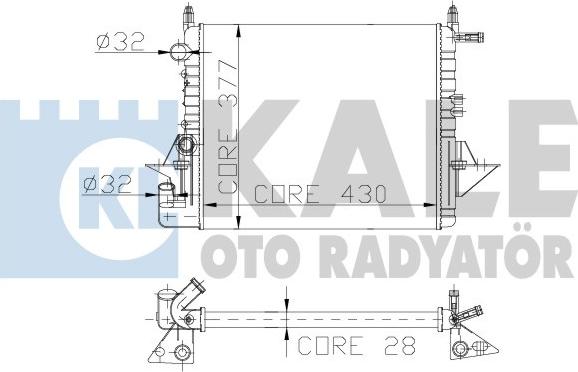 KALE OTO RADYATÖR 130400 - Radiator, mühərrikin soyudulması furqanavto.az