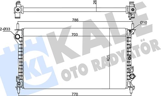 KALE OTO RADYATÖR 124200 - Radiator, mühərrikin soyudulması furqanavto.az