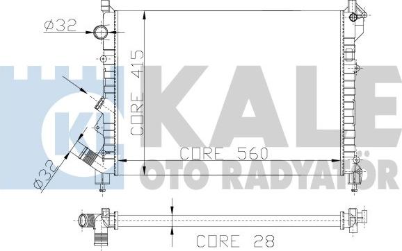 KALE OTO RADYATÖR 127000 - Radiator, mühərrikin soyudulması furqanavto.az