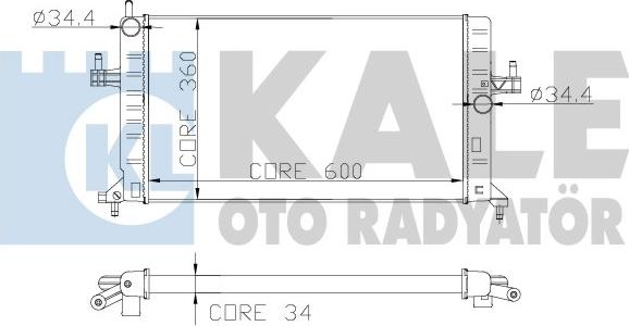 KALE OTO RADYATÖR 179700 - Radiator, mühərrikin soyudulması furqanavto.az