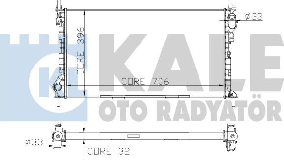 KALE OTO RADYATÖR 174799 - Radiator, mühərrikin soyudulması furqanavto.az