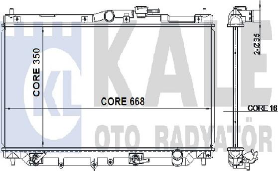 KALE OTO RADYATÖR 349900 - Radiator, mühərrikin soyudulması furqanavto.az