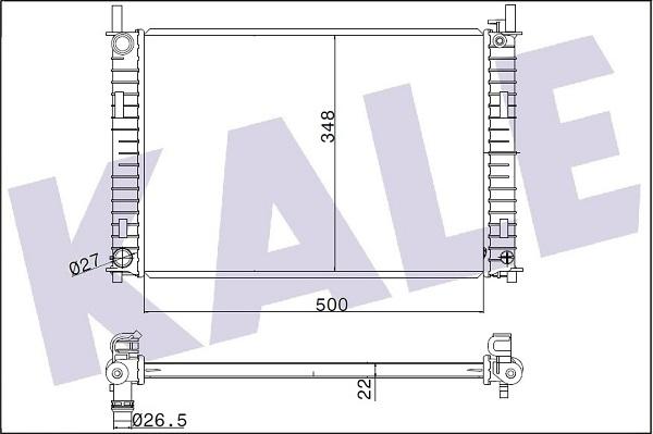 KALE OTO RADYATÖR 349500 - Radiator, mühərrikin soyudulması furqanavto.az