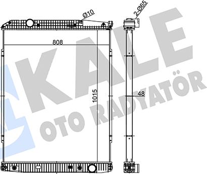 KALE OTO RADYATÖR 349510 - Radiator, mühərrikin soyudulması furqanavto.az