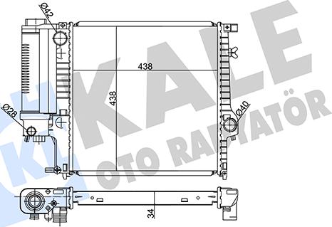 KALE OTO RADYATÖR 349000 - Radiator, mühərrikin soyudulması furqanavto.az