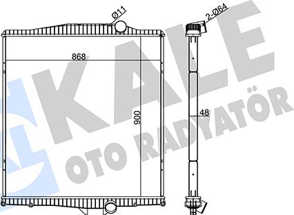 KALE OTO RADYATÖR 349390 - Radiator, mühərrikin soyudulması furqanavto.az