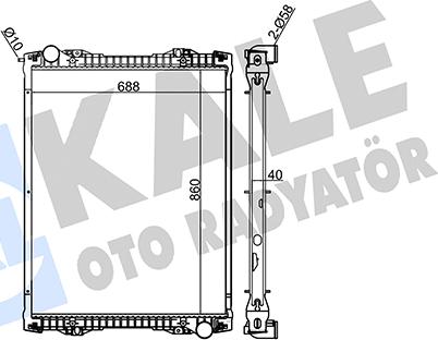 KALE OTO RADYATÖR 349330 - Radiator, mühərrikin soyudulması furqanavto.az