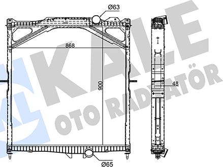 KALE OTO RADYATÖR 349285 - Radiator, mühərrikin soyudulması furqanavto.az