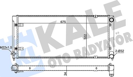 KALE OTO RADYATÖR 349230 - Radiator, mühərrikin soyudulması furqanavto.az