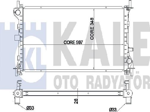 KALE OTO RADYATÖR 349700 - Radiator, mühərrikin soyudulması furqanavto.az