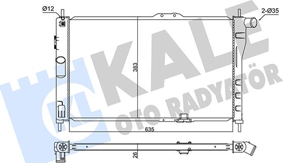 KALE OTO RADYATÖR 345905 - Radiator, mühərrikin soyudulması furqanavto.az