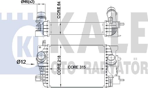 KALE OTO RADYATÖR 345055 - Intercooler, şarj cihazı furqanavto.az