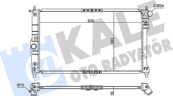 KALE OTO RADYATÖR 345895 - Radiator, mühərrikin soyudulması furqanavto.az