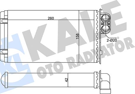 KALE OTO RADYATÖR 346425 - İstilik dəyişdiricisi, daxili isitmə furqanavto.az