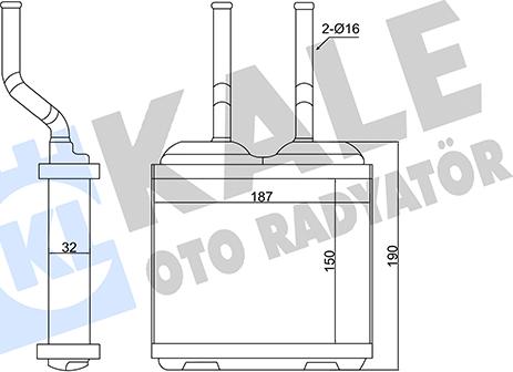 KALE OTO RADYATÖR 346685 - İstilik dəyişdiricisi, daxili isitmə furqanavto.az