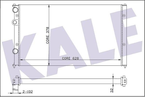 KALE OTO RADYATÖR 346050 - Radiator, mühərrikin soyudulması furqanavto.az