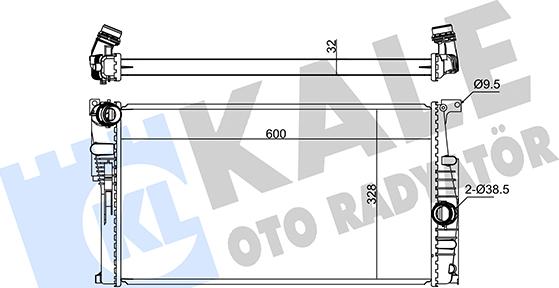 KALE OTO RADYATÖR 346075 - Radiator, mühərrikin soyudulması furqanavto.az