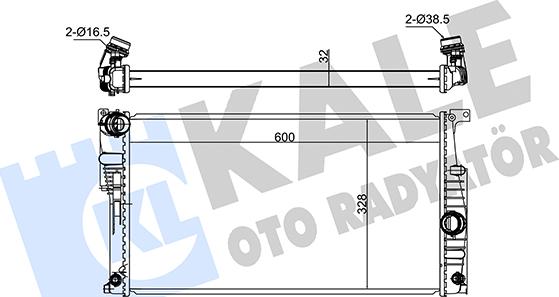 KALE OTO RADYATÖR 346070 - Radiator, mühərrikin soyudulması furqanavto.az