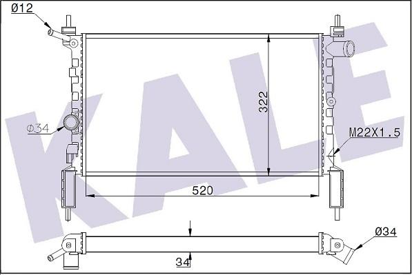 KALE OTO RADYATÖR 346195 - Radiator, mühərrikin soyudulması furqanavto.az