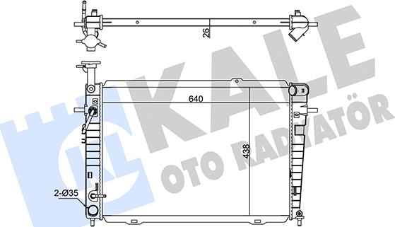 KALE OTO RADYATÖR 346140 - Radiator, mühərrikin soyudulması furqanavto.az