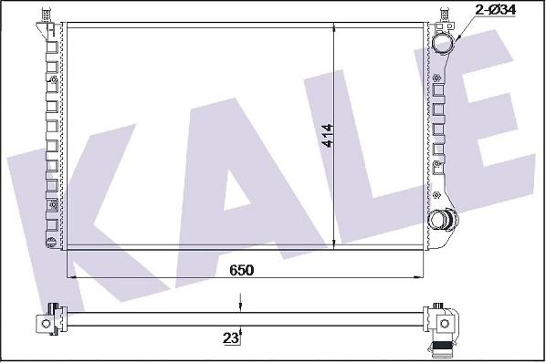 KALE OTO RADYATÖR 346110 - Radiator, mühərrikin soyudulması furqanavto.az