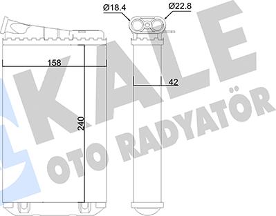 KALE OTO RADYATÖR 346820 - İstilik dəyişdiricisi, daxili isitmə www.furqanavto.az