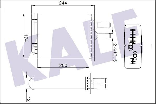 KALE OTO RADYATÖR 346370 - İstilik dəyişdiricisi, daxili isitmə furqanavto.az