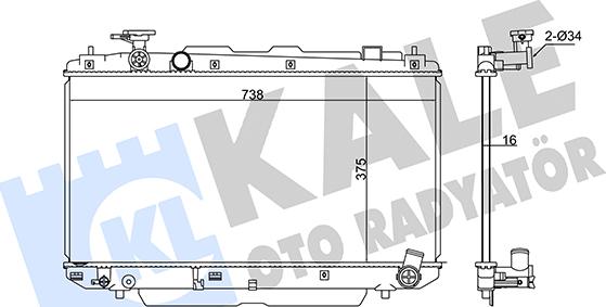 KALE OTO RADYATÖR 346215 - Radiator, mühərrikin soyudulması furqanavto.az