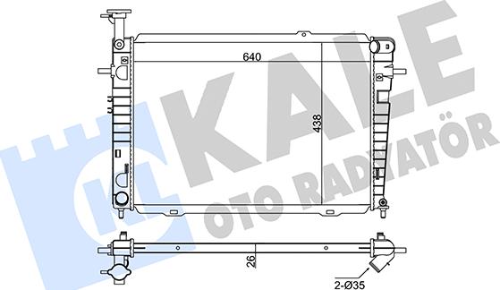 KALE OTO RADYATÖR 346235 - Radiator, mühərrikin soyudulması furqanavto.az