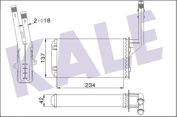 KALE OTO RADYATÖR 346275 - İstilik dəyişdiricisi, daxili isitmə furqanavto.az