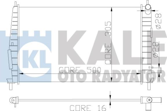 KALE OTO RADYATÖR 341920 - Radiator, mühərrikin soyudulması furqanavto.az