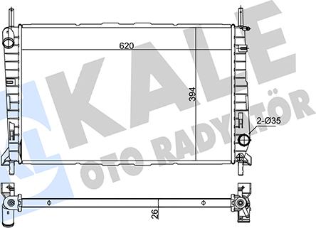 KALE OTO RADYATÖR 348455 - Radiator, mühərrikin soyudulması furqanavto.az