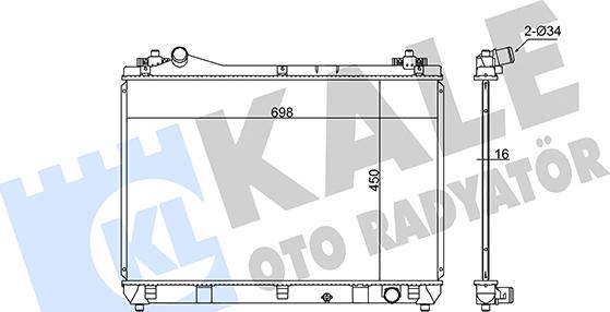 KALE OTO RADYATÖR 348645 - Radiator, mühərrikin soyudulması furqanavto.az