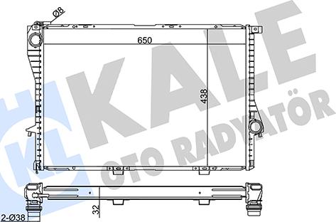 KALE OTO RADYATÖR 348600 - Radiator, mühərrikin soyudulması furqanavto.az