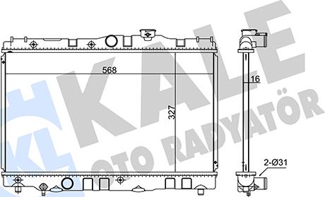 KALE OTO RADYATÖR 348140 - Radiator, mühərrikin soyudulması furqanavto.az