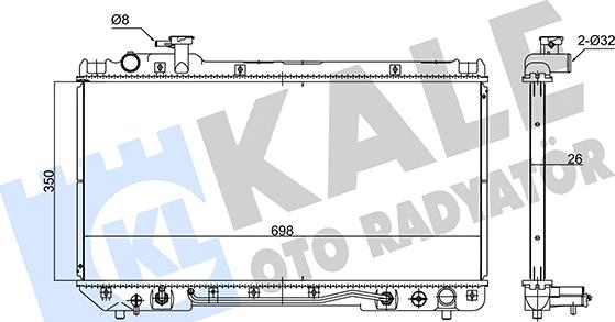 KALE OTO RADYATÖR 348180 - Radiator, mühərrikin soyudulması furqanavto.az