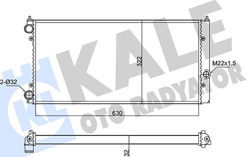 KALE OTO RADYATÖR 348240 - Radiator, mühərrikin soyudulması furqanavto.az