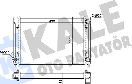 KALE OTO RADYATÖR 348280 - Radiator, mühərrikin soyudulması furqanavto.az