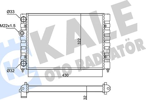 KALE OTO RADYATÖR 348230 - Radiator, mühərrikin soyudulması furqanavto.az