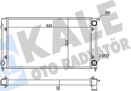 KALE OTO RADYATÖR 348220 - Radiator, mühərrikin soyudulması furqanavto.az