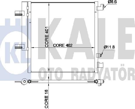 KALE OTO RADYATÖR 342515 - Kondenser, kondisioner furqanavto.az