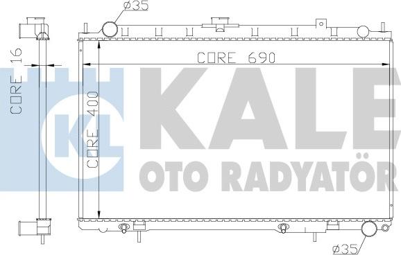 KALE OTO RADYATÖR 342045 - Radiator, mühərrikin soyudulması furqanavto.az