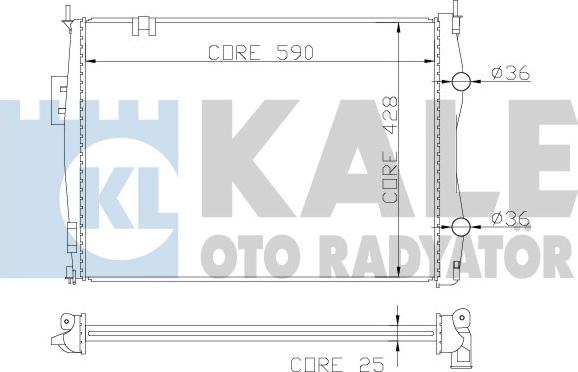 KALE OTO RADYATÖR 342055 - Radiator, mühərrikin soyudulması furqanavto.az